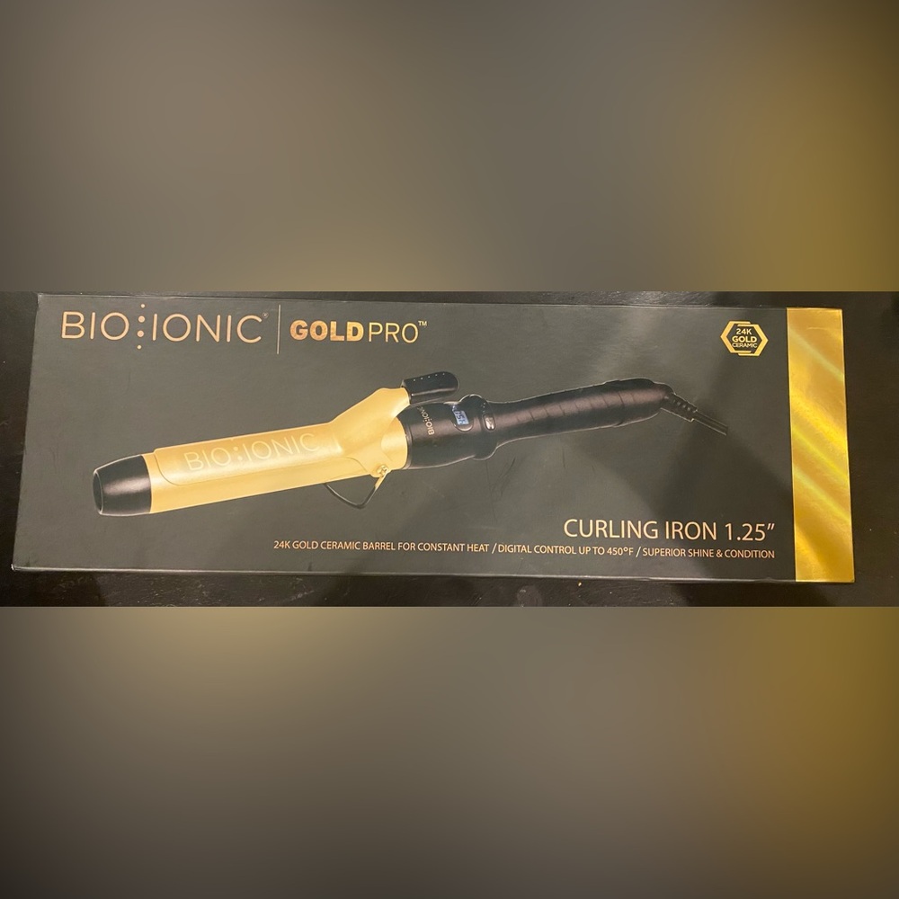 Bio Ionic GoldPro Ceramic Curling Iron - Black & Gold